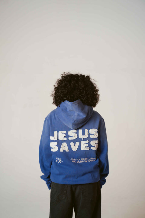 PRE - ORDER Jesus Saves Heavy Cut & Sew Hoodie - Forty - Six Ten Apparel Co.