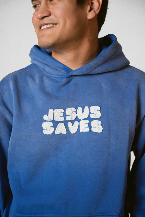 PRE - ORDER Jesus Saves Heavy Cut & Sew Hoodie - Forty - Six Ten Apparel Co.