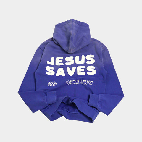 PRE - ORDER Jesus Saves Heavy Cut & Sew Hoodie - Forty - Six Ten Apparel Co.