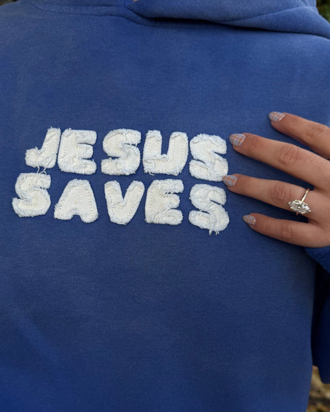 PRE - ORDER Jesus Saves Heavy Cut & Sew Hoodie BLACK FRIDAY - Forty - Six Ten Apparel Co.