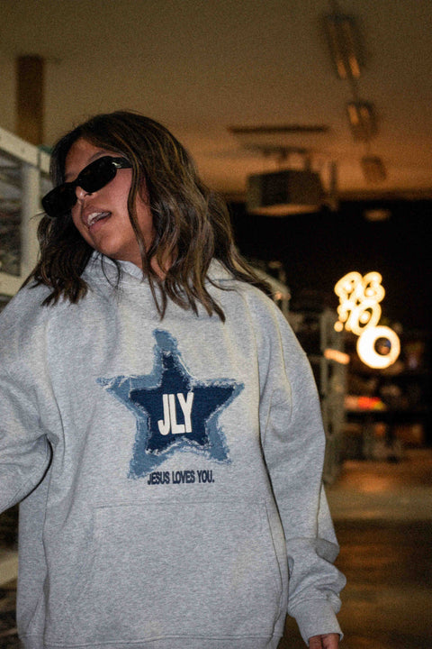 PRE - ORDER JLY Denim Star Heavy Hoodie - Forty - Six Ten Apparel Co.