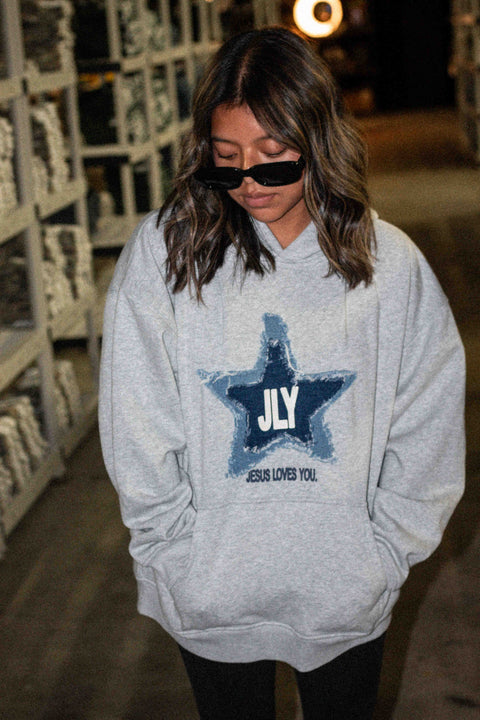 PRE - ORDER JLY Denim Star Heavy Hoodie - Forty - Six Ten Apparel Co.