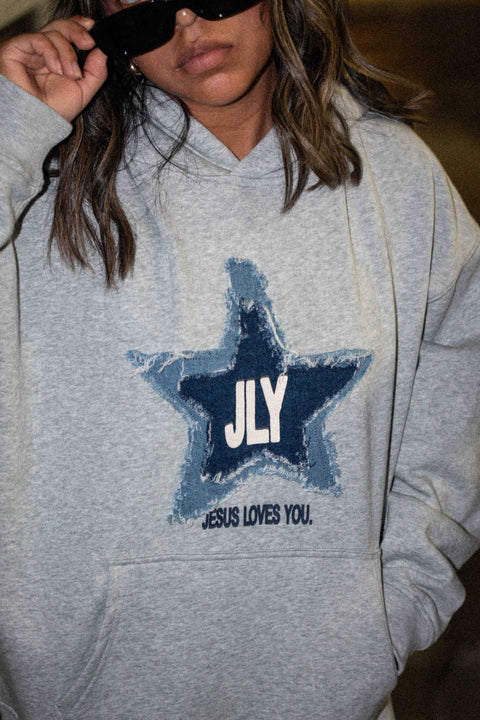 PRE - ORDER JLY Denim Star Heavy Hoodie - Forty - Six Ten Apparel Co.