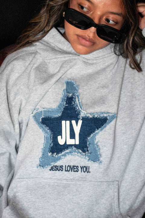 PRE - ORDER JLY Denim Star Heavy Hoodie - Forty - Six Ten Apparel Co.