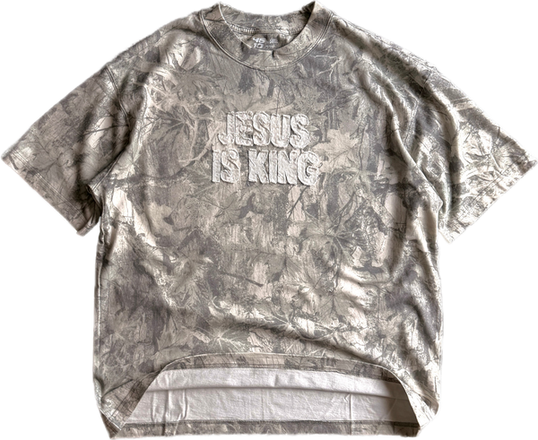 Jesus Is King Camo Patchwork Tee