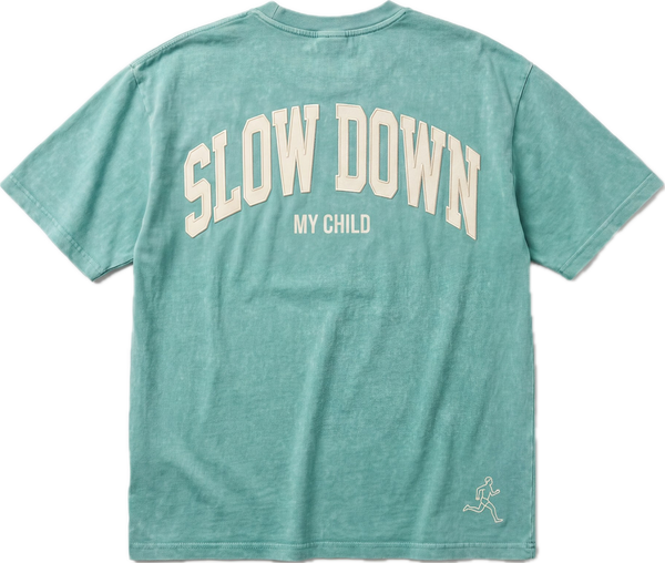 46:10 x RJB Collab Slow Down Patchwork Tee in Seafoam