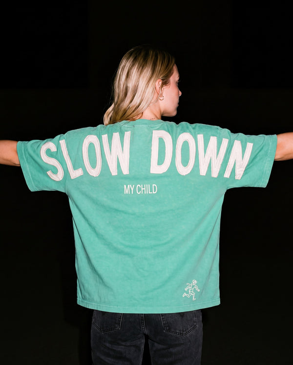 Slow Down Patchwork Tee