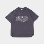 Charcoal Christian t-shirt with 'walk by FAITH' and stars graphic on white background