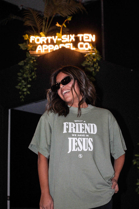 What A Friend Heavy Tee - Forty - Six Ten Apparel Co.