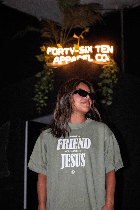 What A Friend Heavy Tee - Forty - Six Ten Apparel Co.