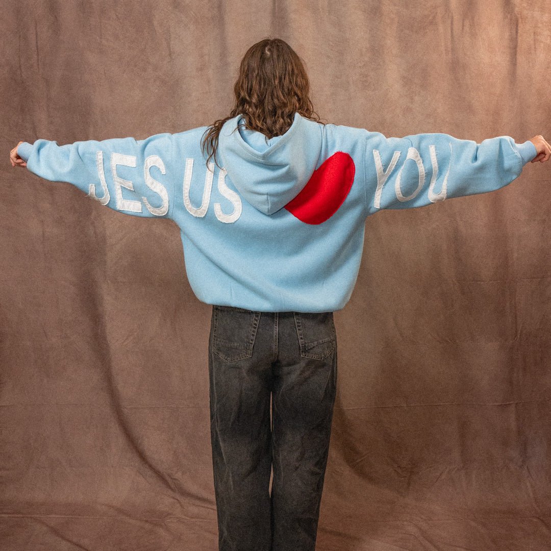 ZIP-UP Jesus Series Patchwork Hoodie – Forty-Six Ten Apparel Co.
