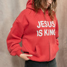 ZIP UP Jesus Series Patchwork Hoodie - Forty - Six Ten Apparel Co.