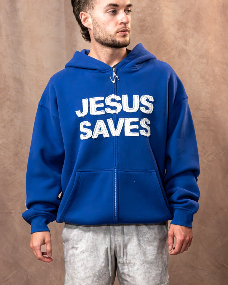 ZIP UP Jesus Series Patchwork Hoodie – Forty-Six Ten Apparel Co.